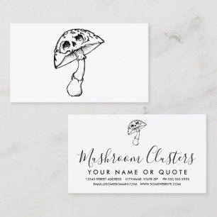 mushroom skull business card