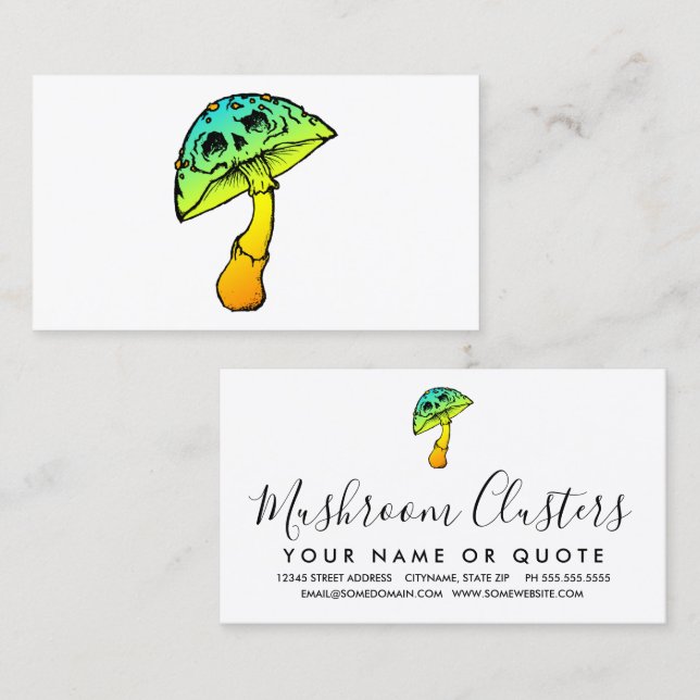 mushroom skull business card (Front/Back)
