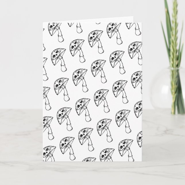 mushroom skull greeting card (Front)
