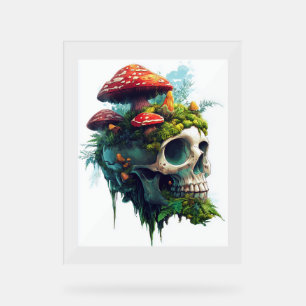Mushroom Skull Grove Acrylic Sign