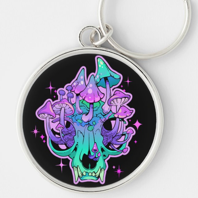 Mushroom skull key ring (Front)
