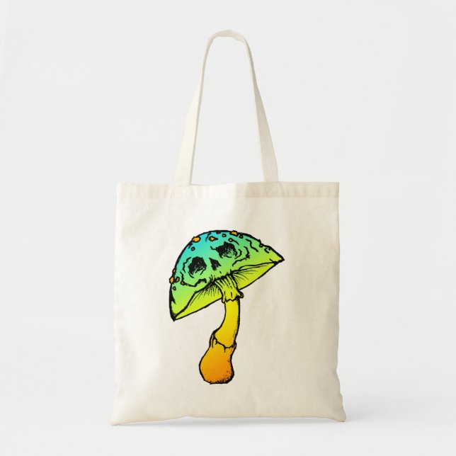 mushroom skull tote bag (Front)