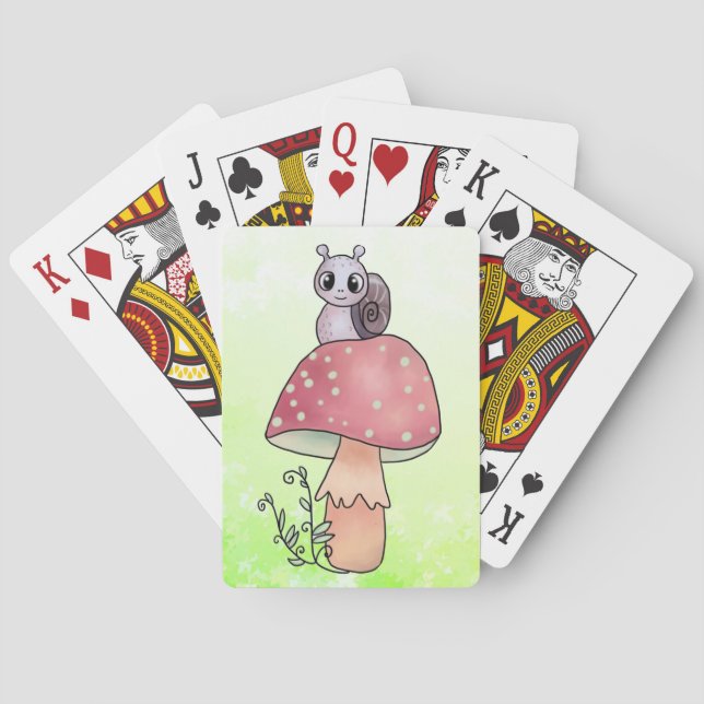 mushroom snail playing cards (Back)