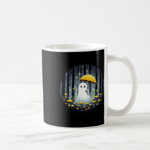 Mushroom Spooky Ghost Halloween Yellow Umbrella Coffee Mug