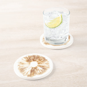 Mushroom spore print coaster