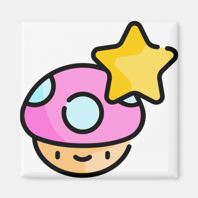 Mushroom Star Magnet (Front)