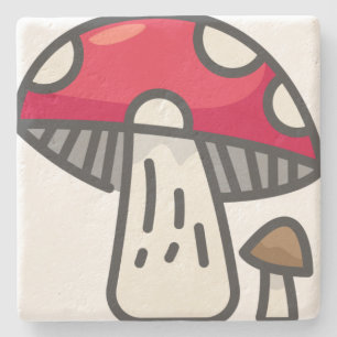 mushroom stone coaster