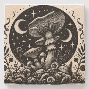 Mushroom stone coaster