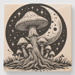 Mushroom stone coaster