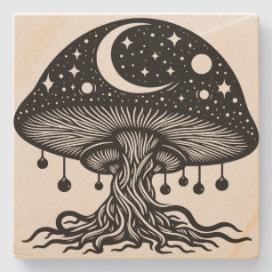 Mushroom stone coaster