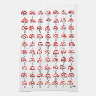 Mushroom Tea Towel Two