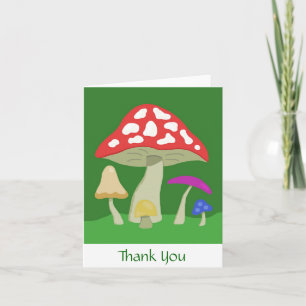 Mushroom Thank You notecard