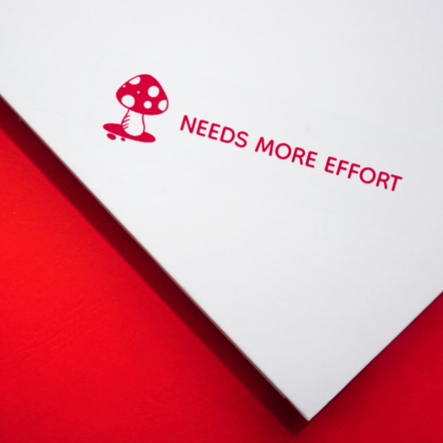 Mushroom Toadstool Big Needs More Effort Self-inking Stamp (Creator Uploaded)