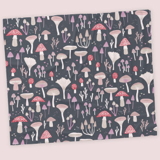 Mushroom Toadstool Fungi Fleece Blanket