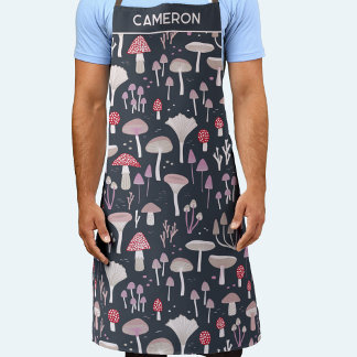 Mushroom Toadstool Fungi Personalised Name Apron