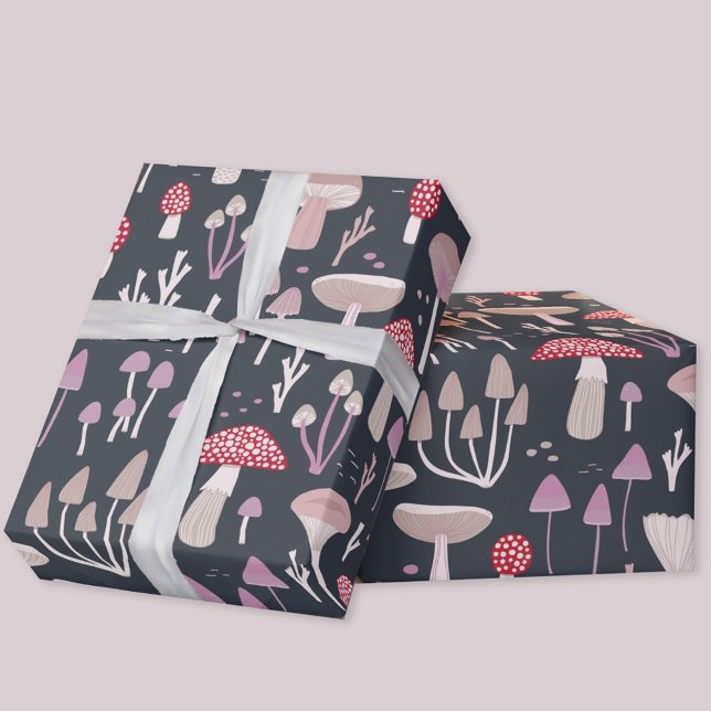 Mushroom Toadstool Fungi Wrapping Paper (Mushroom toadstool fungi wrapping paper roll)
