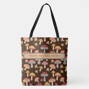 Mushroom Toadstool Woodland Forest Boho Hippie Tote Bag