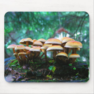 mushroom village mouse mat