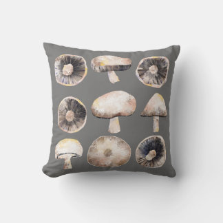 Mushroom Watercolor Cushion