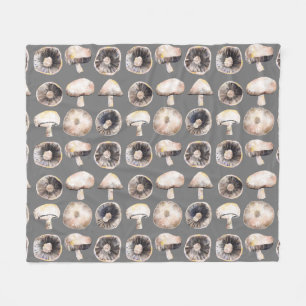 Mushroom Watercolor Fleece Blanket
