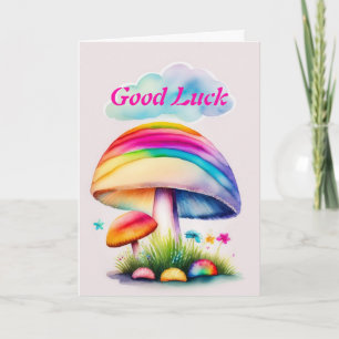mushroom watercolor painting card
