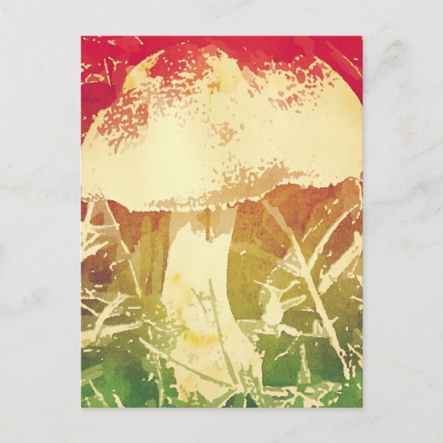 Mushroom Watercolor Postcard (Front)