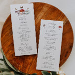 Mushroom Wedding Ceremony Program Programme<br><div class="desc">Rustic wedding program featuring watercolor illustration of mushrooms and moths. Wedding ceremony information and the wedding party's names are listed on this program.</div>