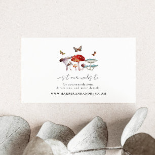 Mushroom Wedding Website Enclosure Card