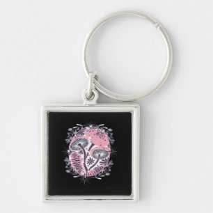 Mushroom Whimsigoth Art Design Classic Key Ring