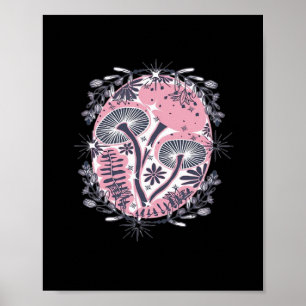 Mushroom Whimsigoth Art Design Classic Poster
