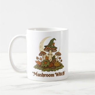 Mushroom Witch Goblincore Fall Halloween Coffee Mug