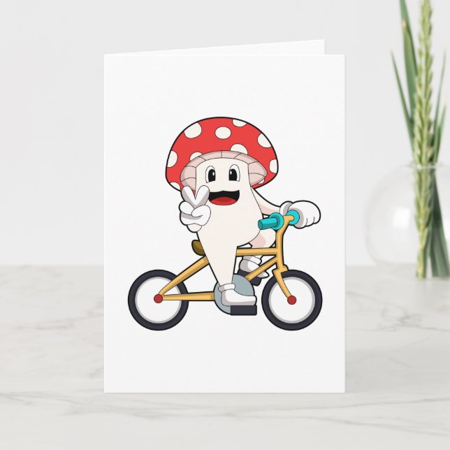 Mushroom with Bicycle.PNG Card (Front)
