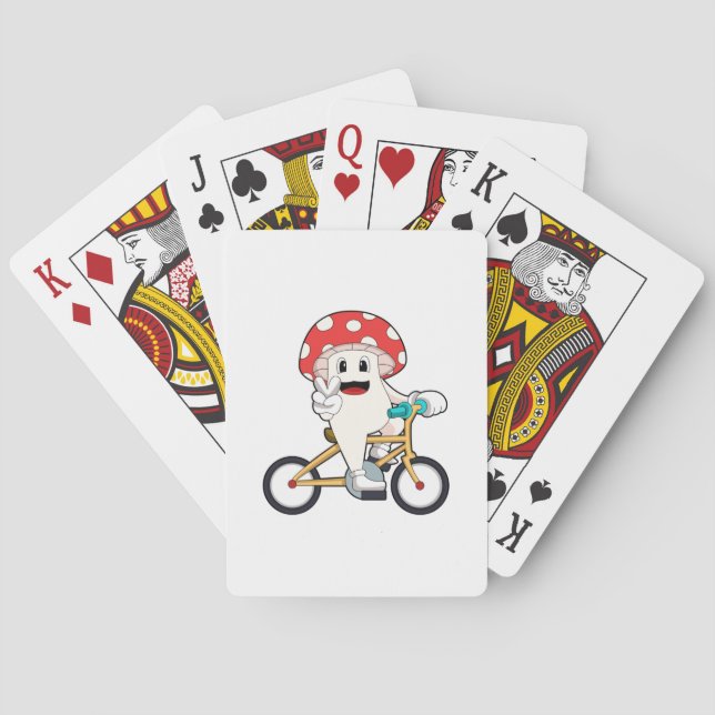 Mushroom with Bicycle.PNG Playing Cards (Back)