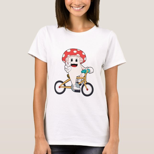 Mushroom with Bicycle.PNG T-Shirt (Front)