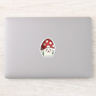 Mushroom With Flowers Sticker