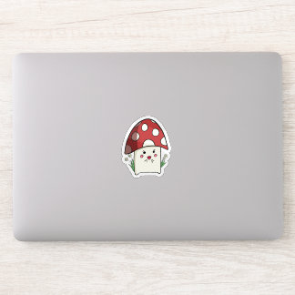Mushroom With Flowers Sticker 