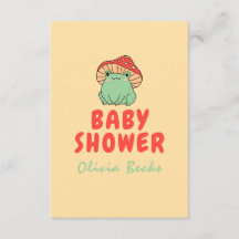 Mushroom with Frog Baby Shower