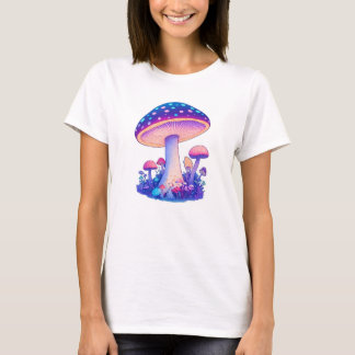 Mushroom with Neon Lights T-Shirts and More