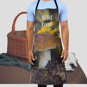 Mushroom with yellow leaves apron