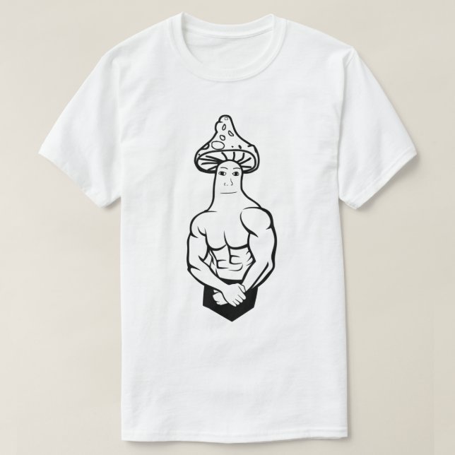 Mushroom Wojak Feels Meme   T-Shirt (Design Front)