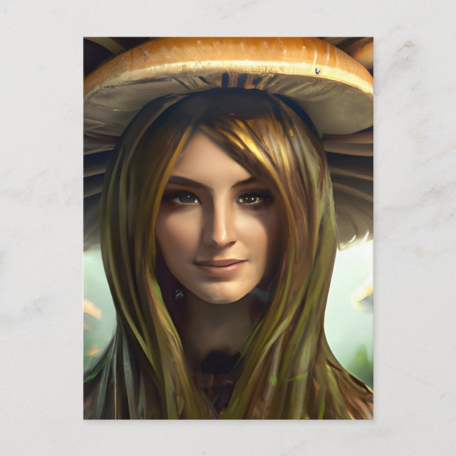 Mushroom Woman Postcard (Front)