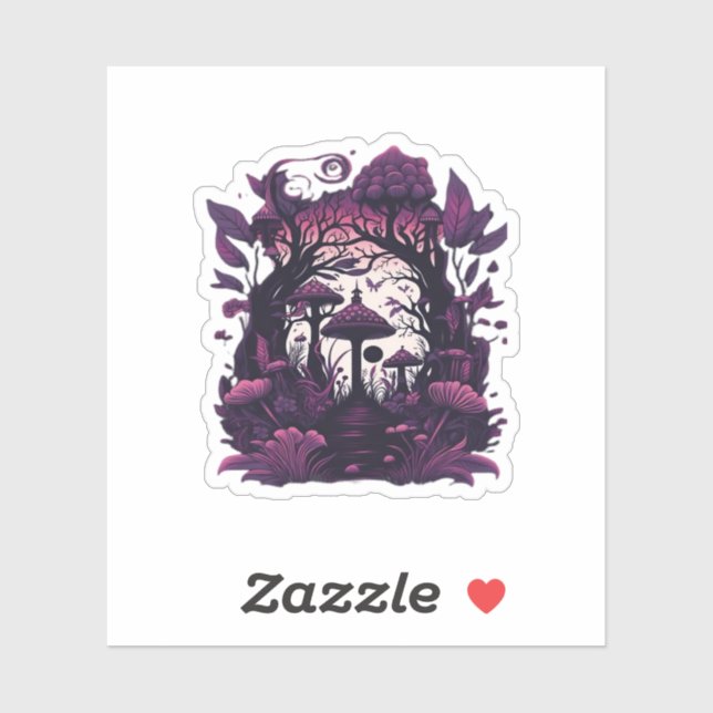 Mushroom Woods Whimsigoth Witchy Screenprint Desig (Sheet)