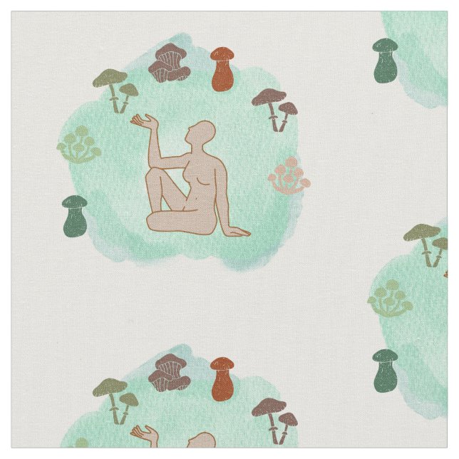 MUSHROOM WORLD FABRIC (Close Up)