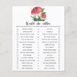 Mushroom Would She Rather Baby Shower Game