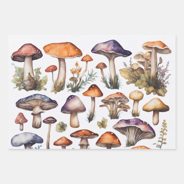 Mushroom Wrapping Paper Sheet (Front)