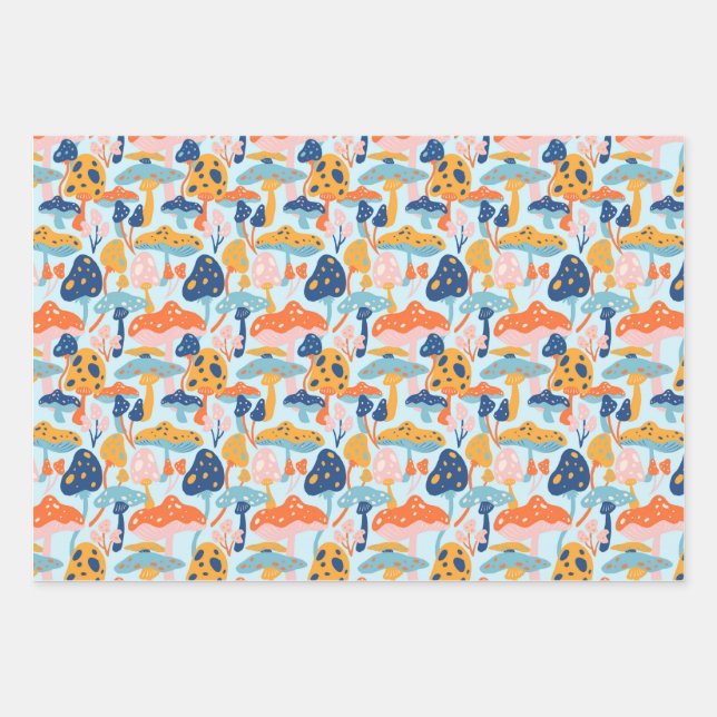 Mushroom Wrapping Paper Sheet (Front)