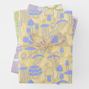 Mushroom  wrapping paper sheet