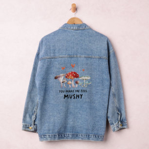 Mushroom You Make Me Feel Mushy Denim Jacket