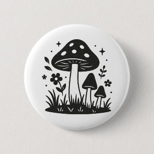 Mushrooms 6 Cm Round Badge