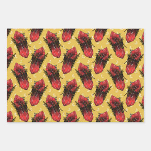 Mushrooms and Crystals Wrapping Paper Sheet